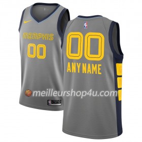 Maillot Basket Homme Memphis Grizzlies Personnalisé 2018-19 Nike City Edition Gris Swingman